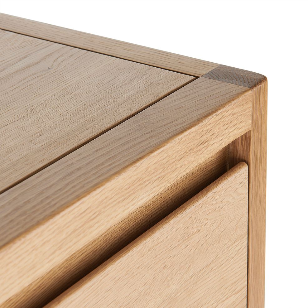 Durham Natural Oak 5 Drawer Tallboy 7