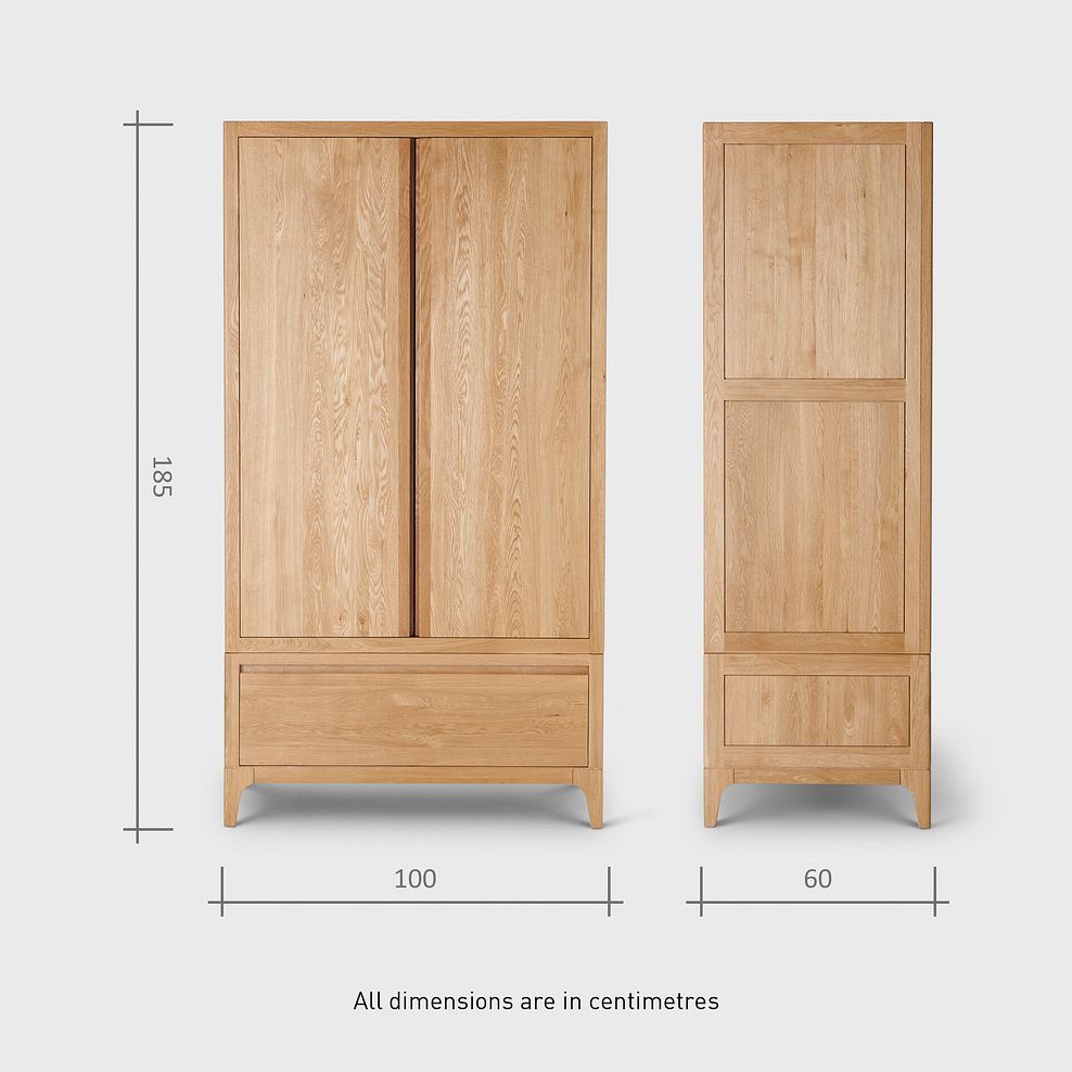 Durham Natural Oak Double Wardrobe 16