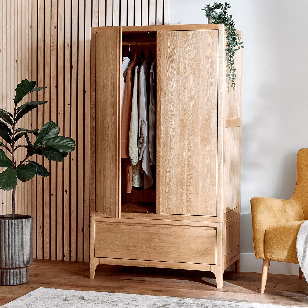 Durham Natural Oak Double Wardrobe 4