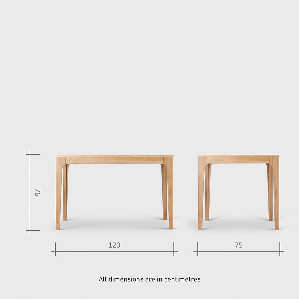 Durham Natural Oak Fixed Dining Table 120cm + 4 Ellison Oak Chair with Brooklyn Quill Grey Crushed Chenille Seat 13