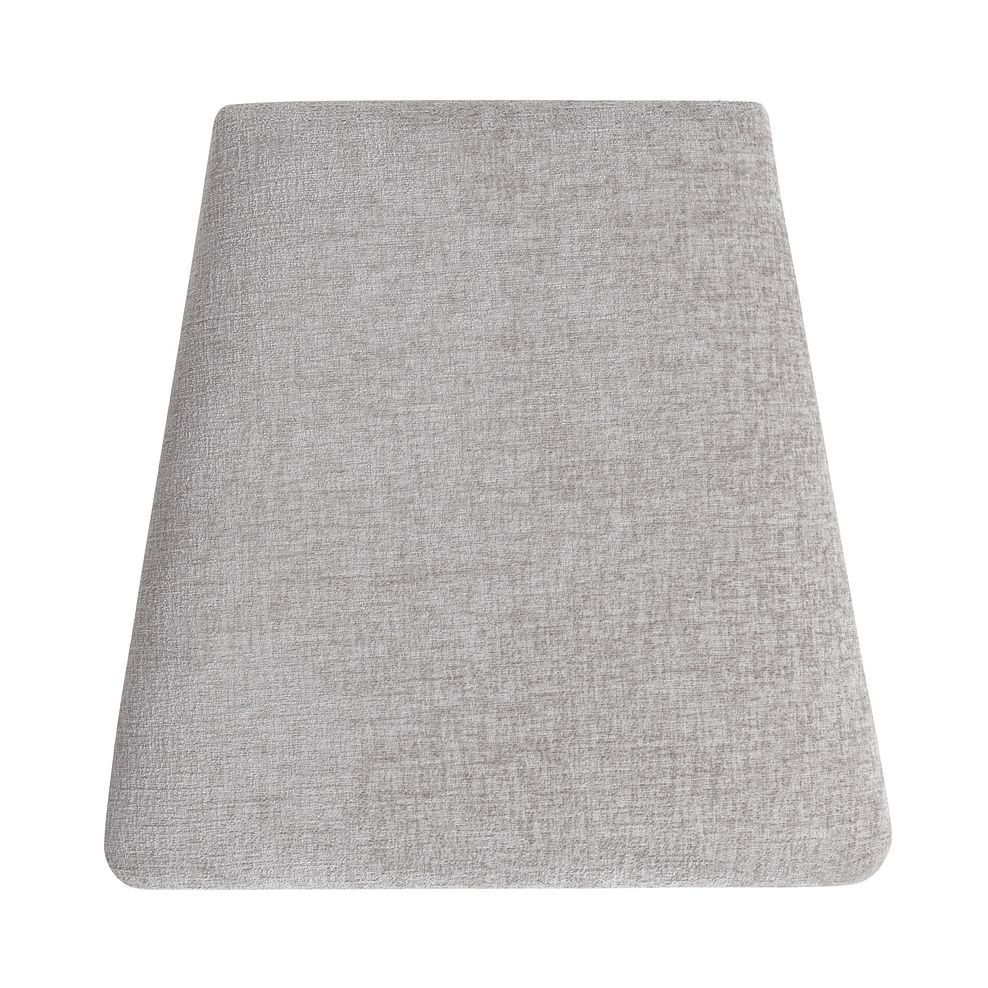 Durham Natural Oak Fixed Dining Table 120cm + 4 Ellison Oak Chair with Brooklyn Quill Grey Crushed Chenille Seat 12