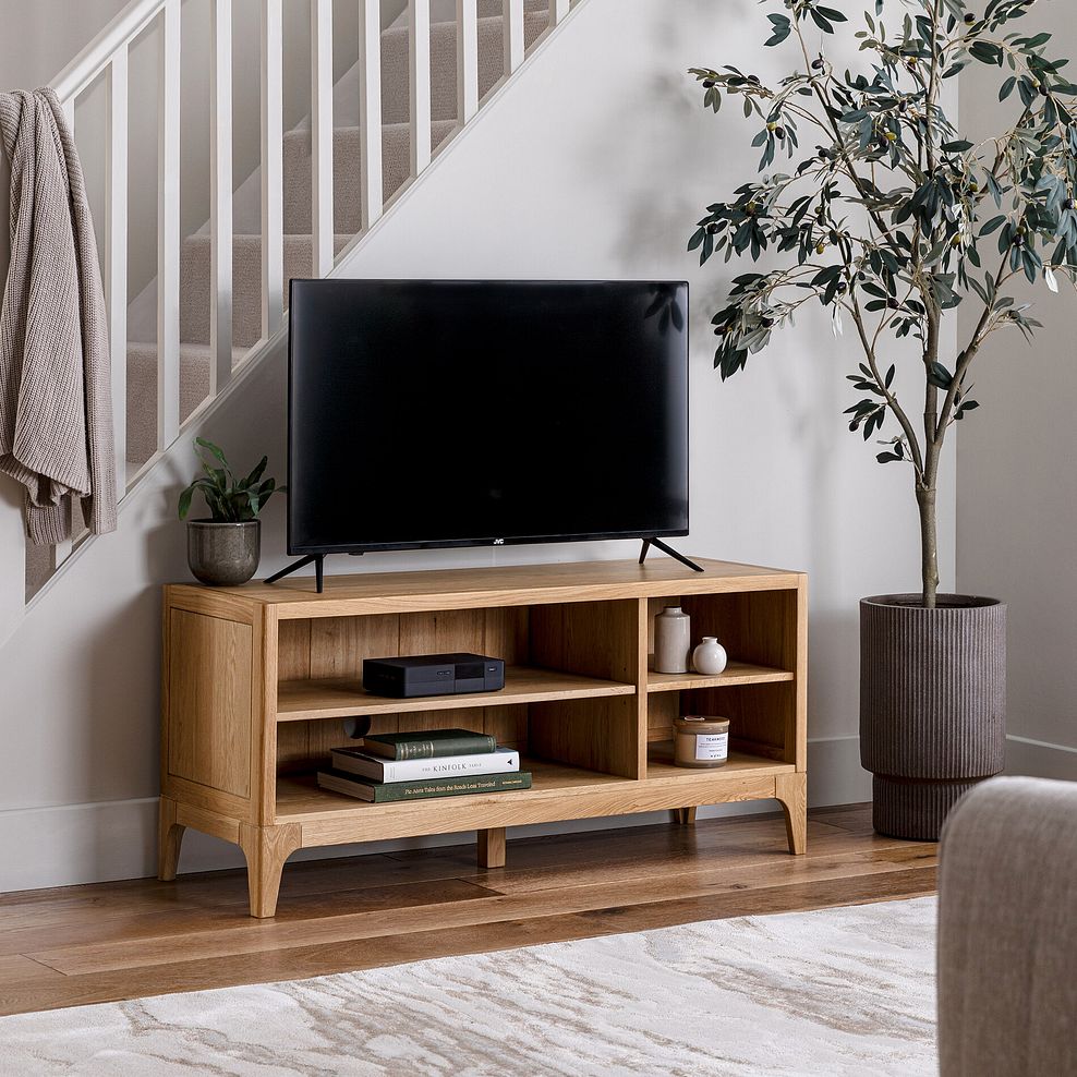 Durham Natural Oak Large TV Unit 2