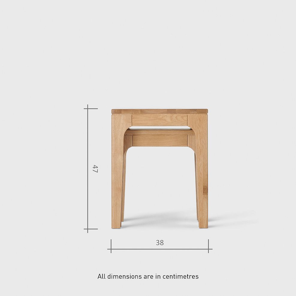 Durham Natural Oak Nest of Tables 7