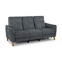 Dylan 3 Seater Electric Recliner Sofa in Amigo Coal Fabric
