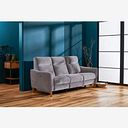 Dylan 3 Seater Electric Recliner Sofa in Amigo Granite Fabric