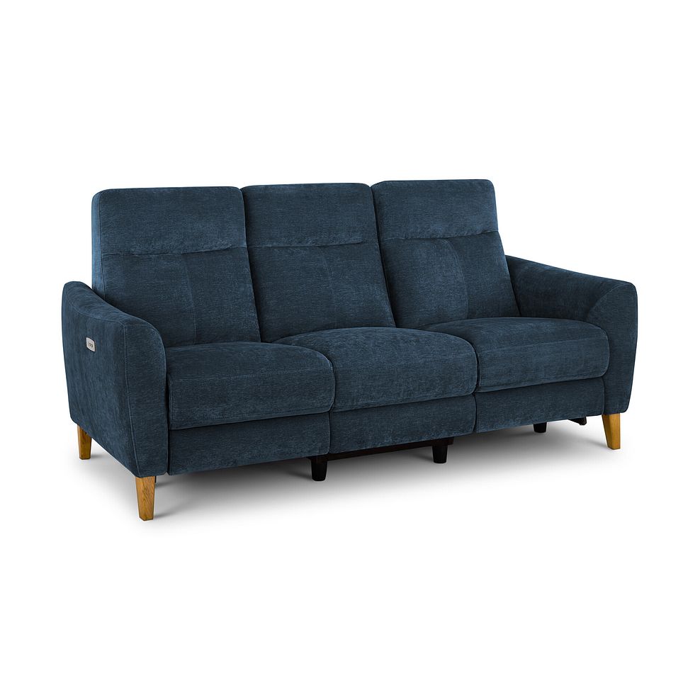Dylan 3 Seater Electric Recliner Sofa in Amigo Navy Fabric 1