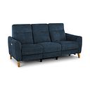 Dylan 3 Seater Electric Recliner Sofa in Amigo Navy Fabric