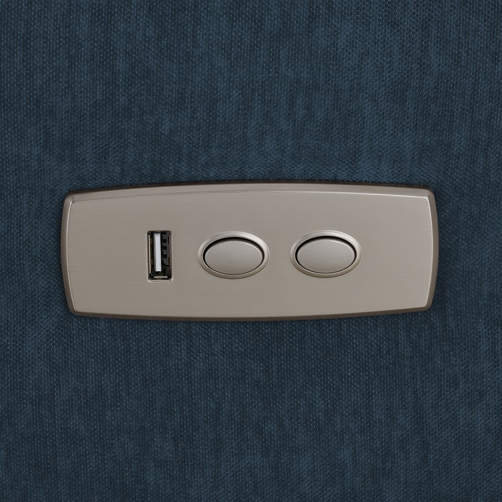 Dylan 3 Seater Electric Recliner Sofa in Amigo Navy Fabric 11