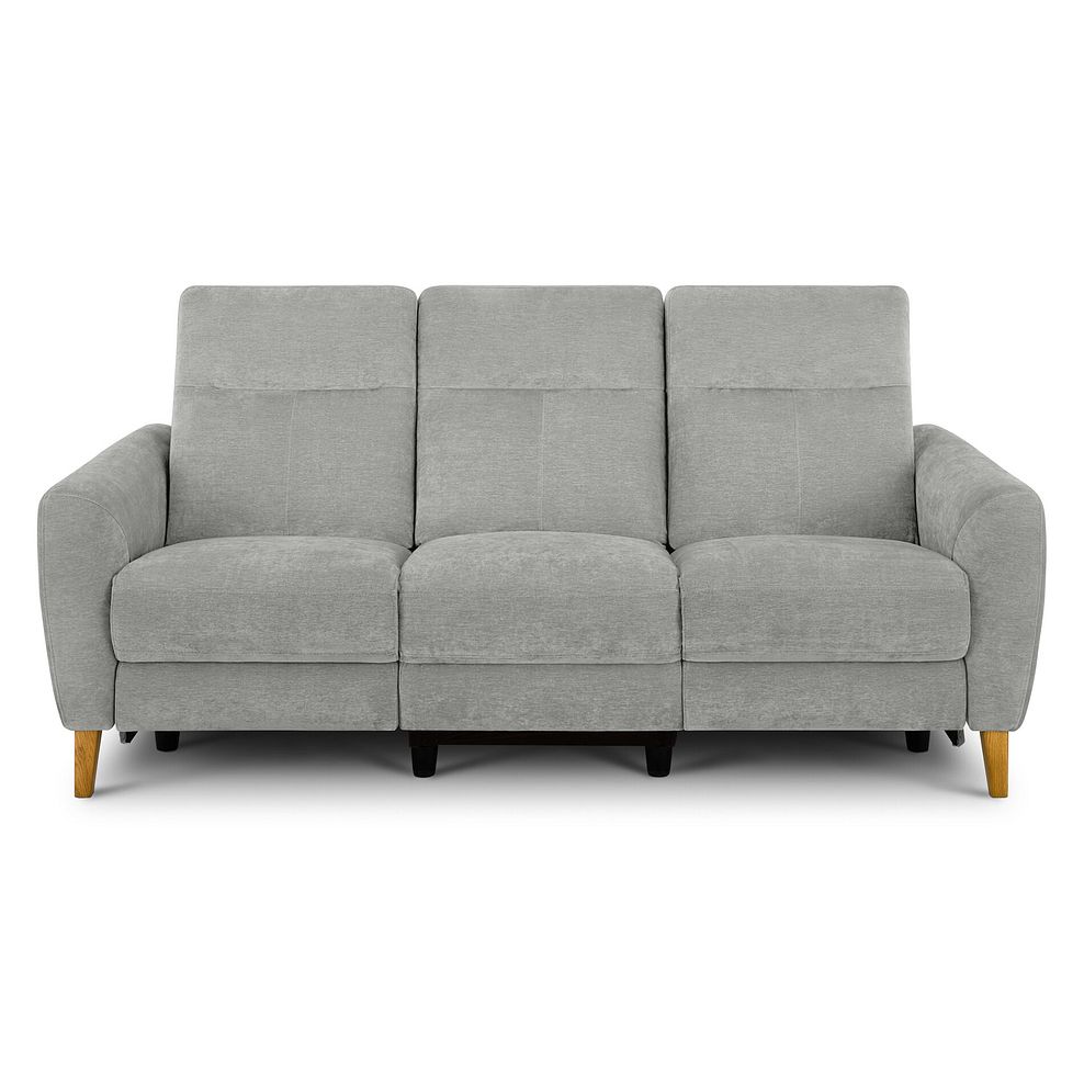Dylan 3 Seater Electric Recliner Sofa in Darwin Silver Fabric 8