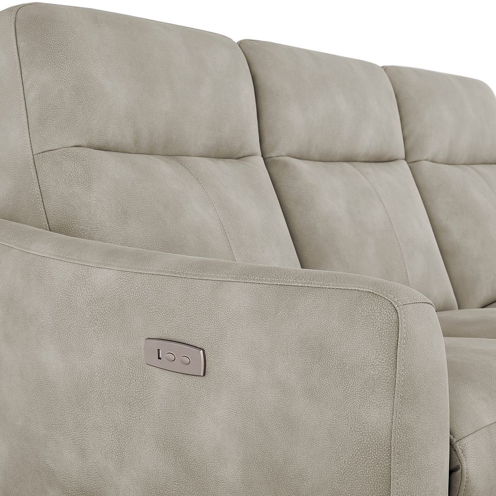 Dylan 3 Seater Electric Recliner Sofa in Oxford Beige Fabric 13