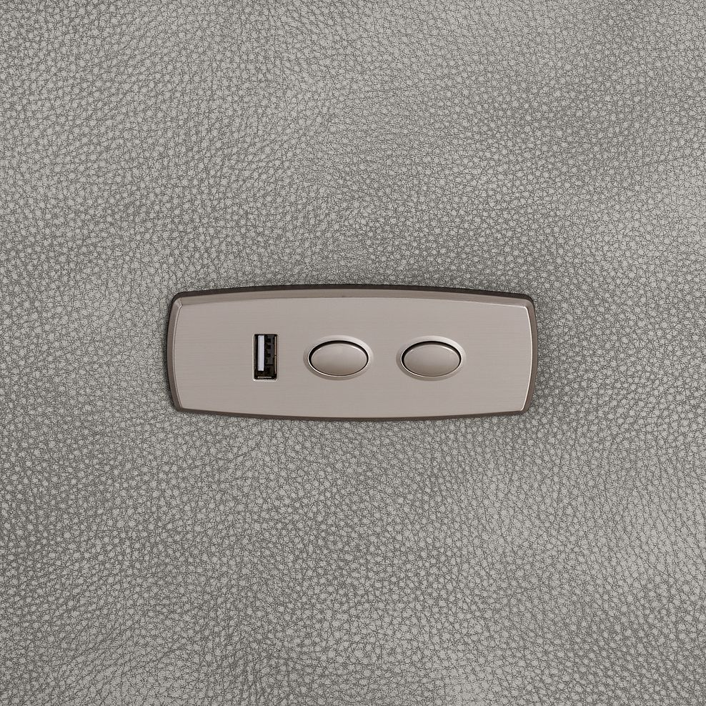 Dylan 3 Seater Electric Recliner Sofa in Oxford Grey Fabric 12