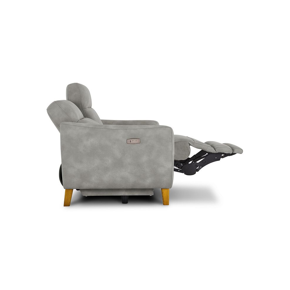 Dylan 3 Seater Electric Recliner Sofa in Oxford Grey Fabric 10