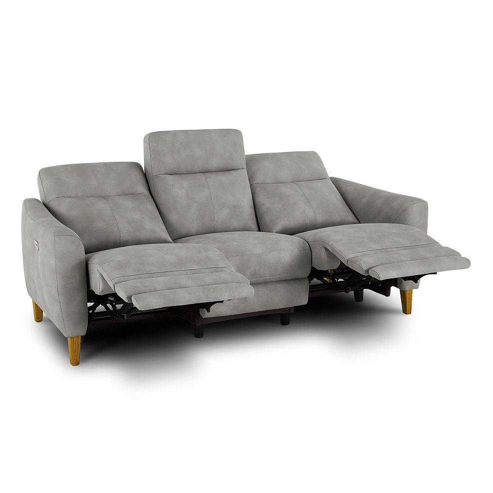 Dylan 3 Seater Electric Recliner Sofa in Oxford Grey Fabric 7
