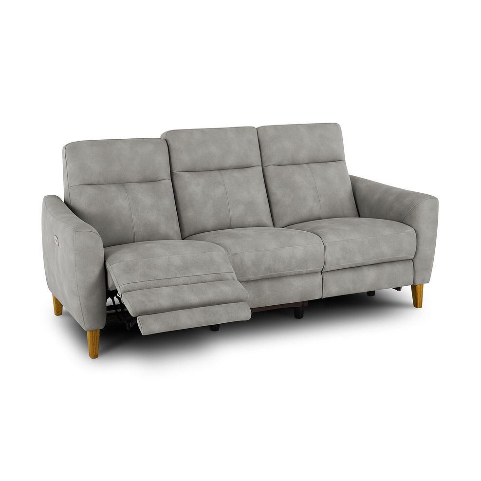 Dylan 3 Seater Electric Recliner Sofa in Oxford Grey Fabric 5