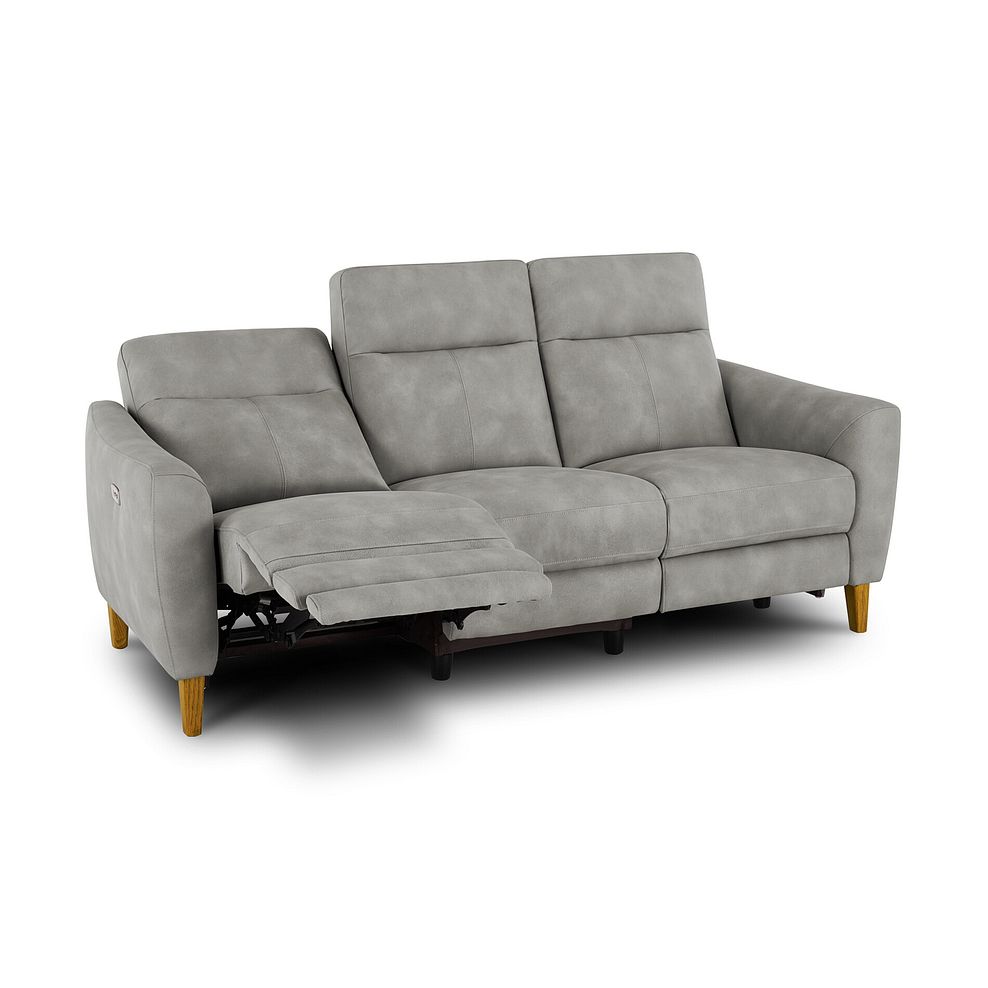 Dylan 3 Seater Electric Recliner Sofa in Oxford Grey Fabric 6