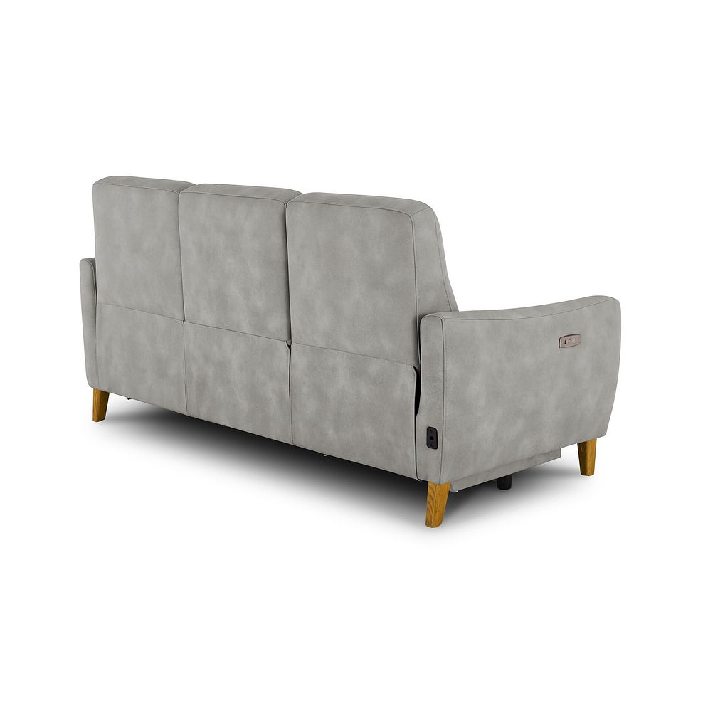 Dylan 3 Seater Electric Recliner Sofa in Oxford Grey Fabric 8