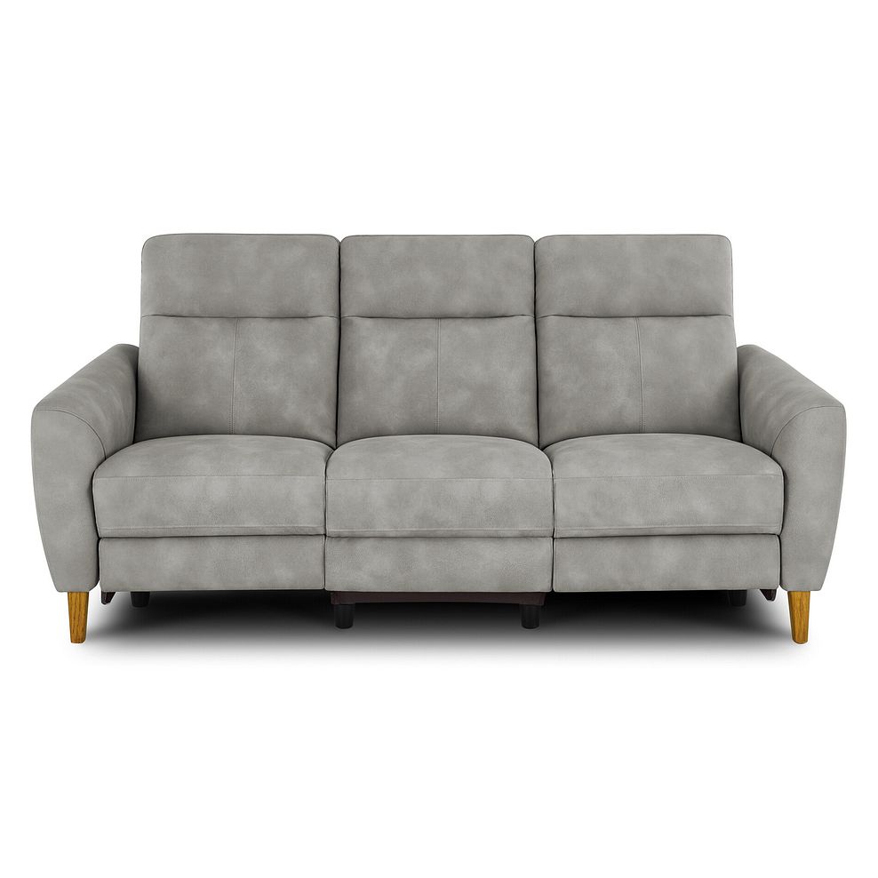 Dylan 3 Seater Electric Recliner Sofa in Oxford Grey Fabric 4
