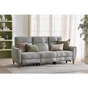 Dylan 3 Seater Electric Recliner Sofa in Oxford Grey Fabric