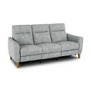 Dylan 3 Seater Electric Recliner Sofa in Oxford Silver Fabric