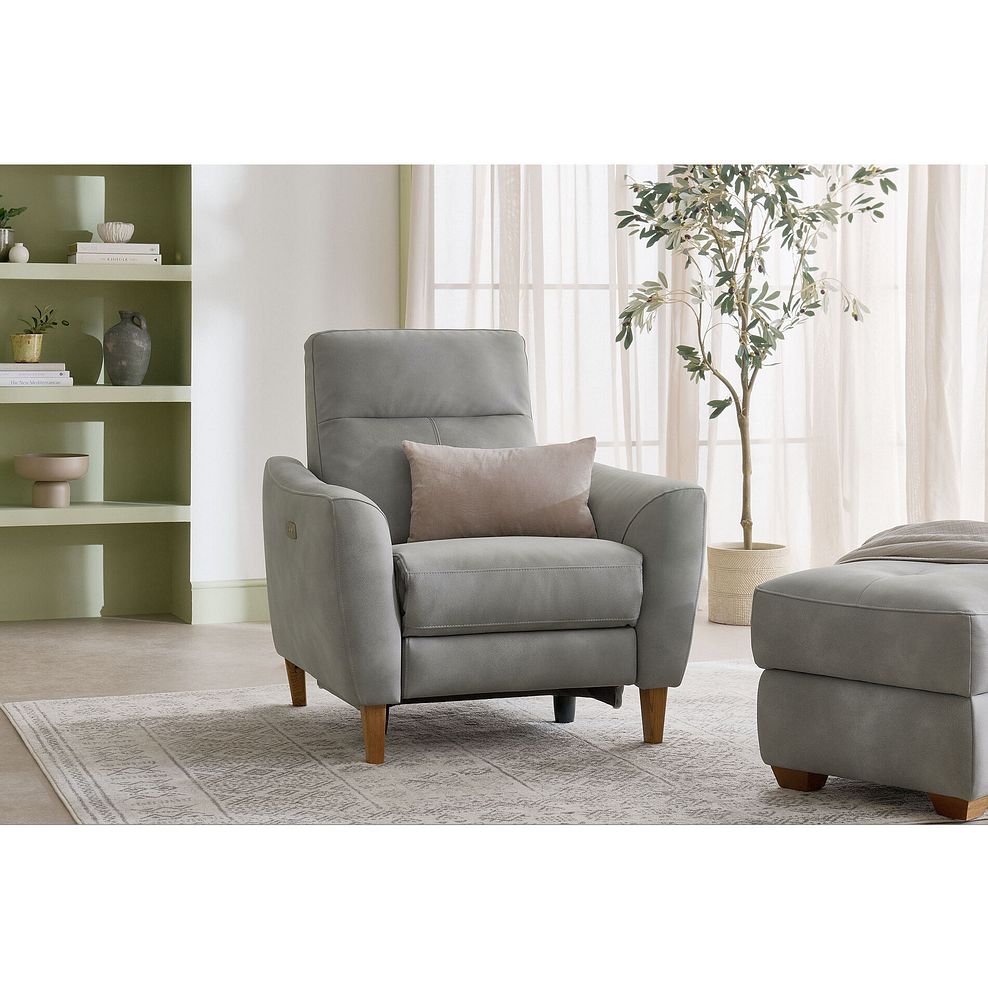 Dylan Armchair in Oxford Grey Fabric 2