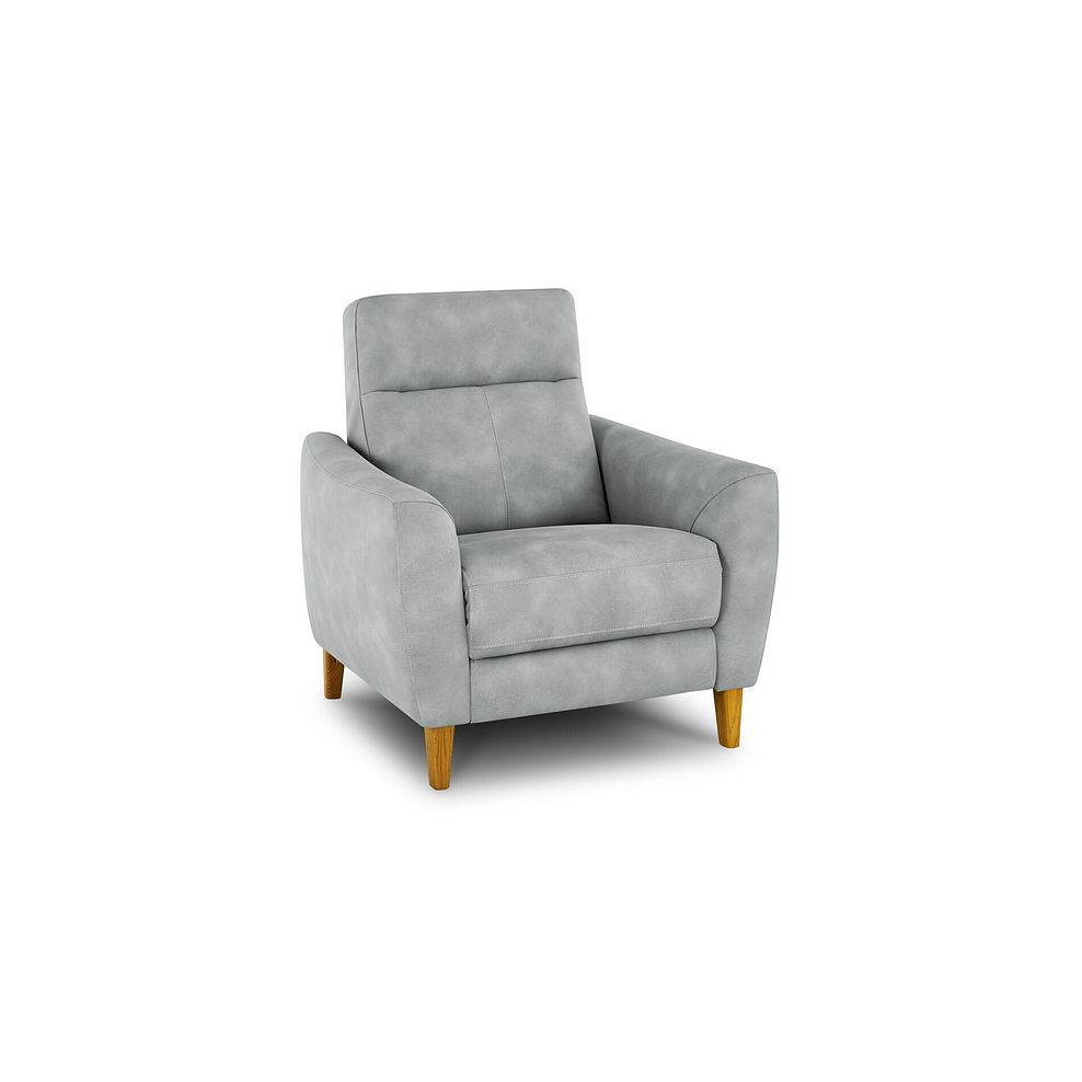 Dylan Armchair in Oxford Silver Fabric 1