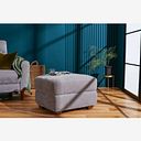 Dylan Storage Footstool in Amigo Granite Fabric