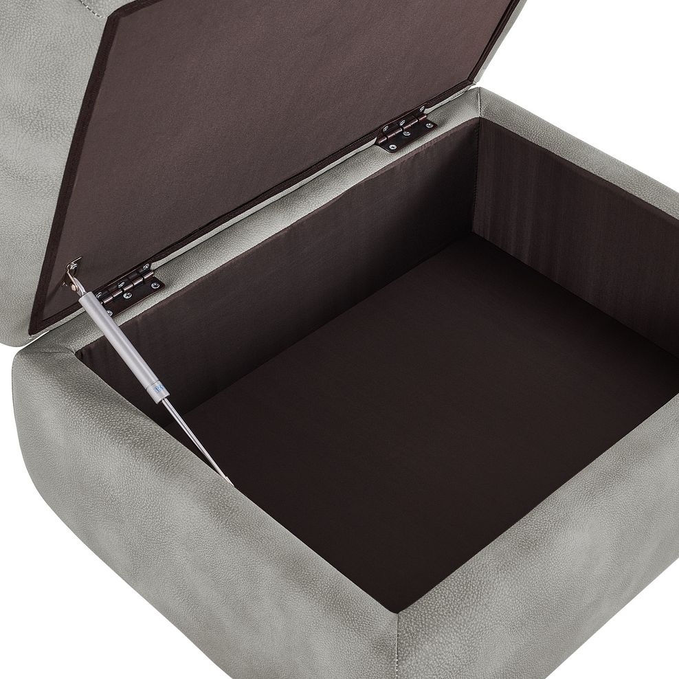 Dylan Storage Footstool in Oxford Grey Fabric 8