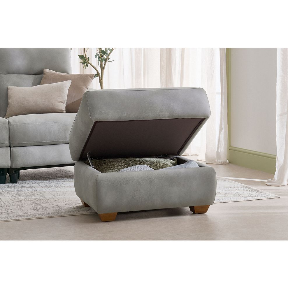 Dylan Storage Footstool in Oxford Grey Fabric 2