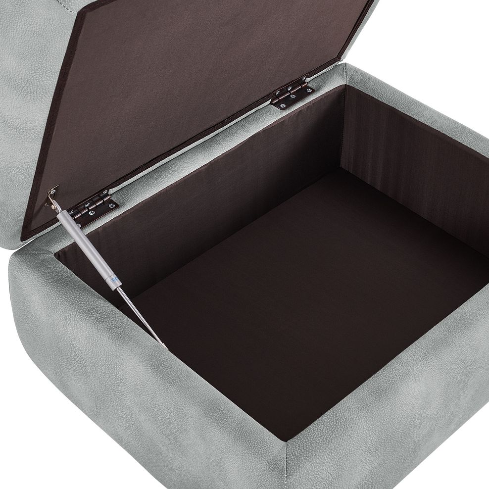 Dylan Storage Footstool in Oxford Silver Fabric 6