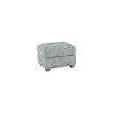 Dylan Storage Footstool in Oxford Silver Fabric