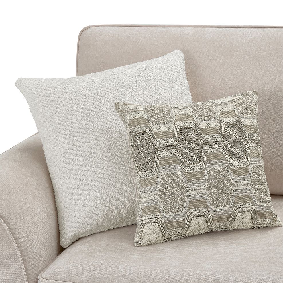 Eastley 2 Seater Sofa Bed in Limoge Beige Fabric with Beige Scatters 18