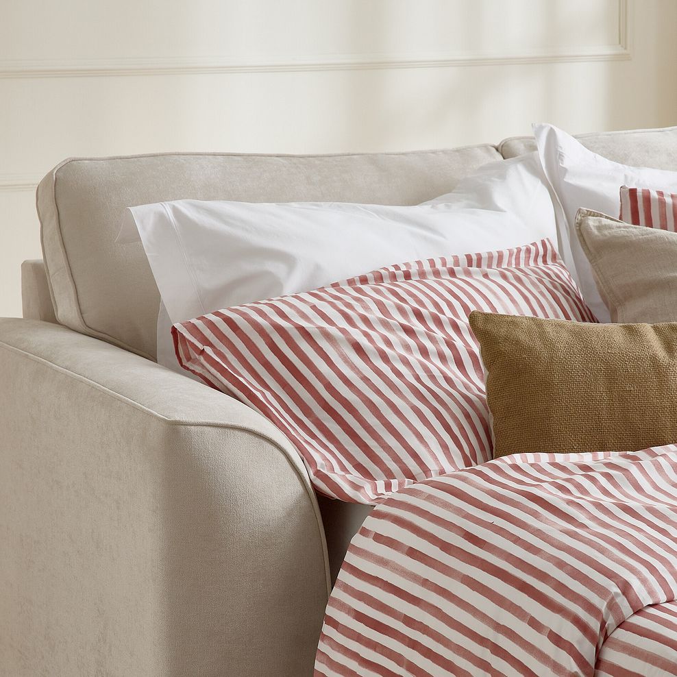 Eastley 2 Seater Sofa Bed in Limoge Beige Fabric with Beige Scatters 3