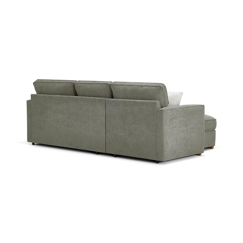 Eastley Left Hand Chaise Sofa Bed with Storage in Limoge Green Fabric with Beige Scatters 16