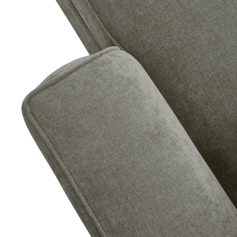 Eastley Left Hand Chaise Sofa Bed with Storage in Limoge Green Fabric with Beige Scatters 23