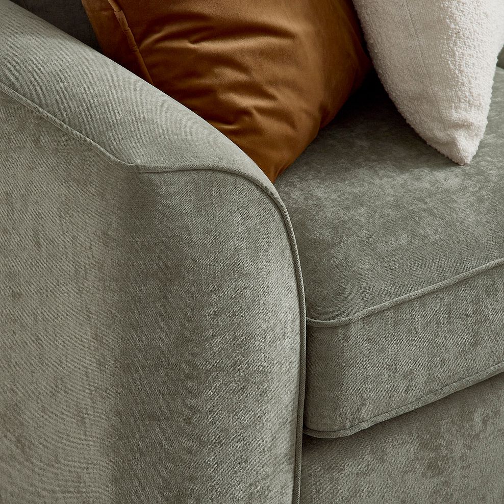 Eastley Left Hand Chaise Sofa Bed with Storage in Limoge Green Fabric with Beige Scatters 10