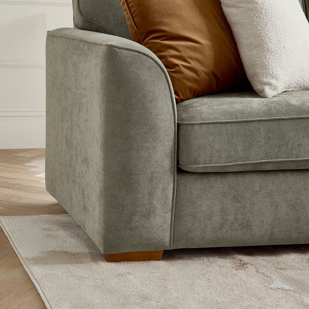 Eastley Left Hand Chaise Sofa Bed with Storage in Limoge Green Fabric with Beige Scatters 9