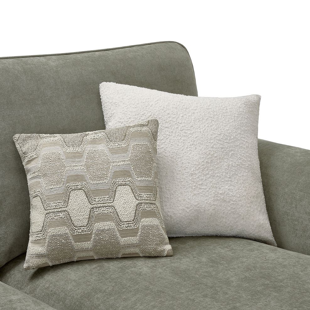 Eastley Right Hand Chaise Sofa Bed with Storage in Limoge Green Fabric with Beige Scatters 22