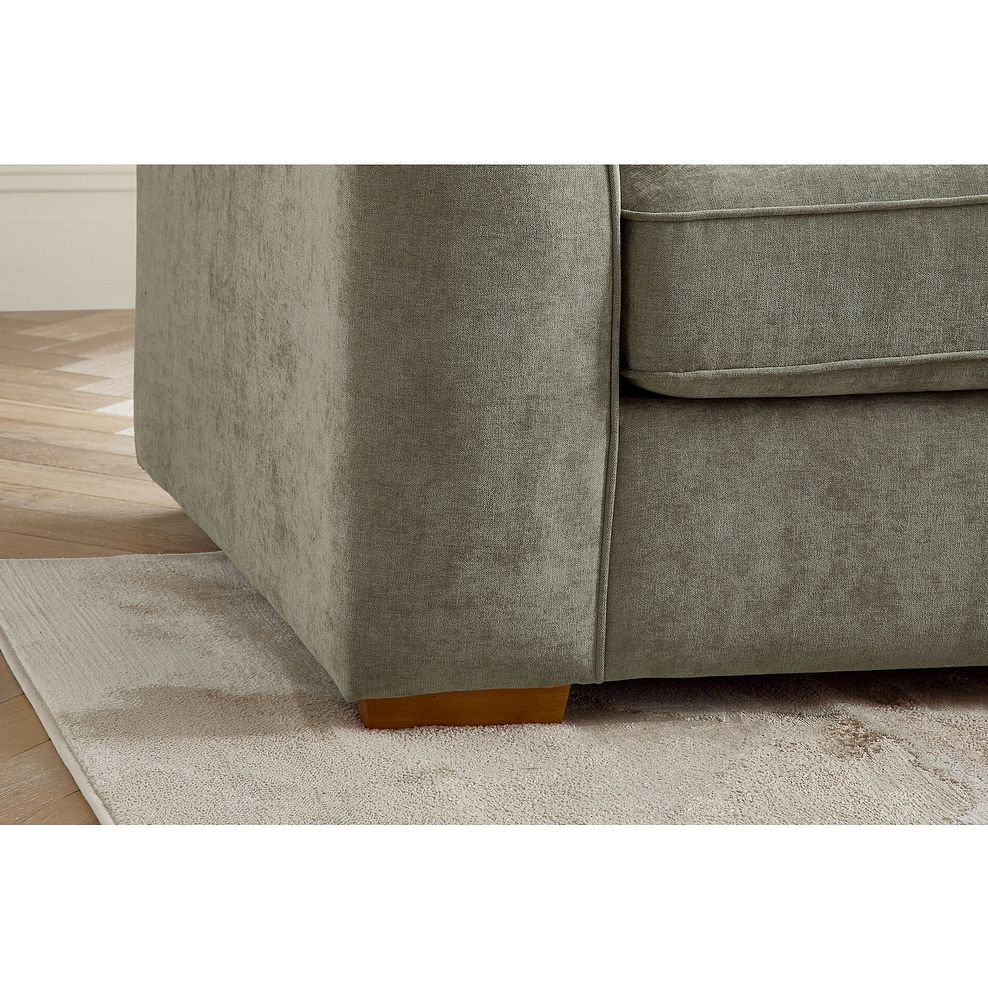 Eastley Right Hand Chaise Sofa Bed with Storage in Limoge Green Fabric with Beige Scatters 25