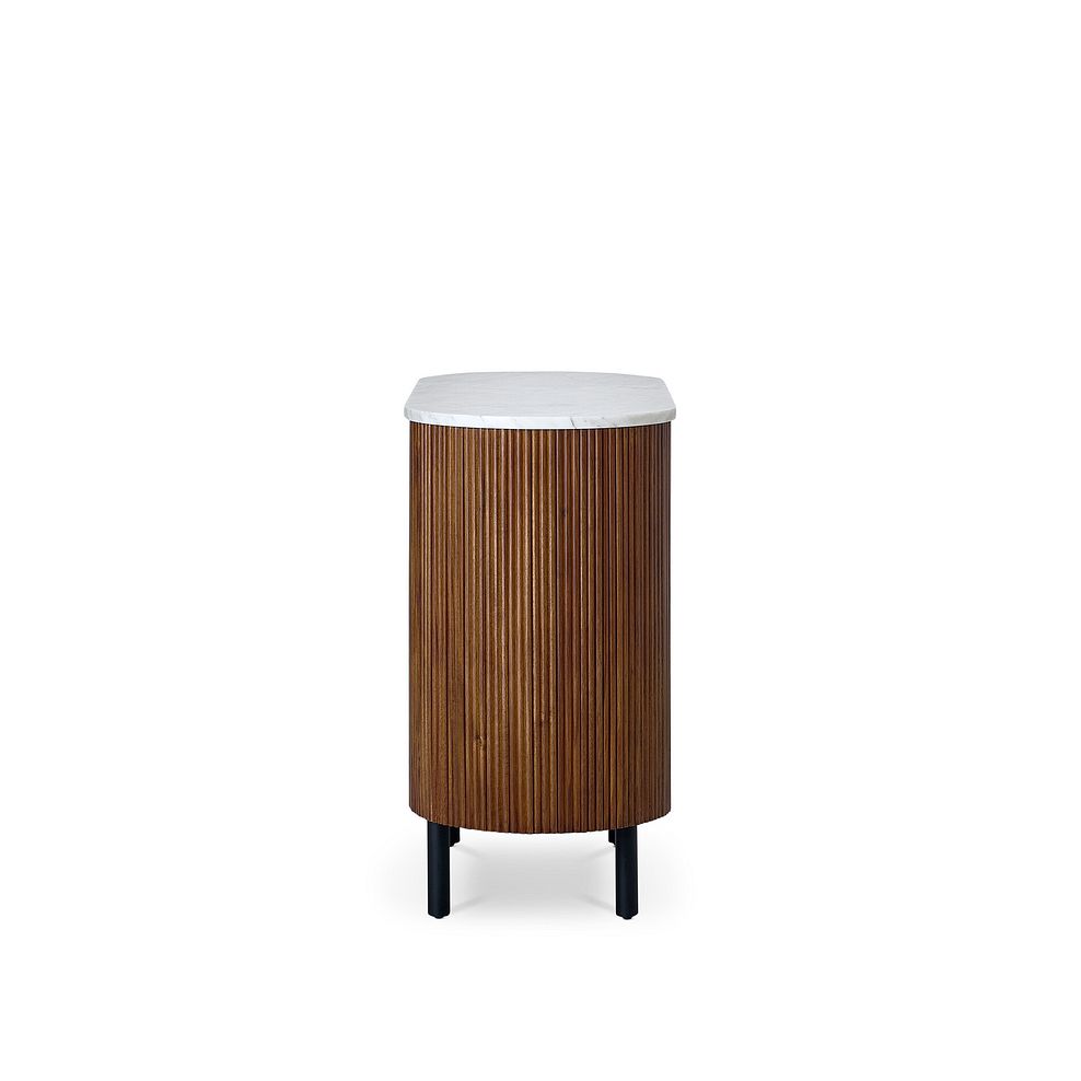 Elba Solid Acacia and Italian Marble Small Sideboard 8