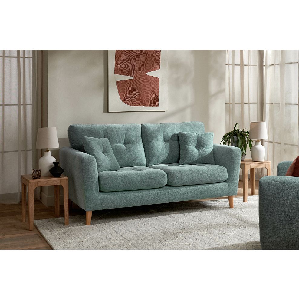 Eton 3 Seater Sofa in Cherub Duck Egg Fabric 2