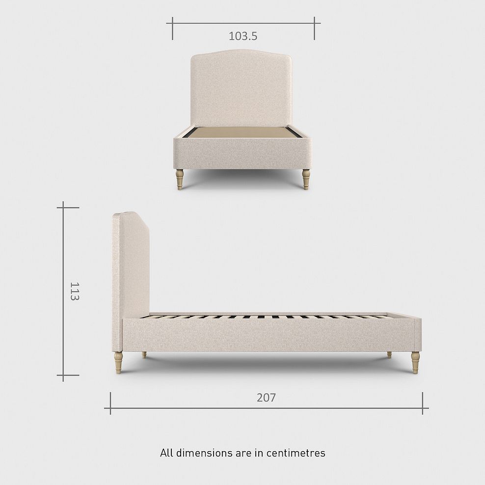 Evesham Single Bed in Carina Parchment Fabric 7