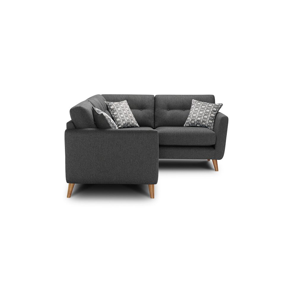 Evie Left Hand Corner Sofa in Rosa Collection Charcoal Fabric 4