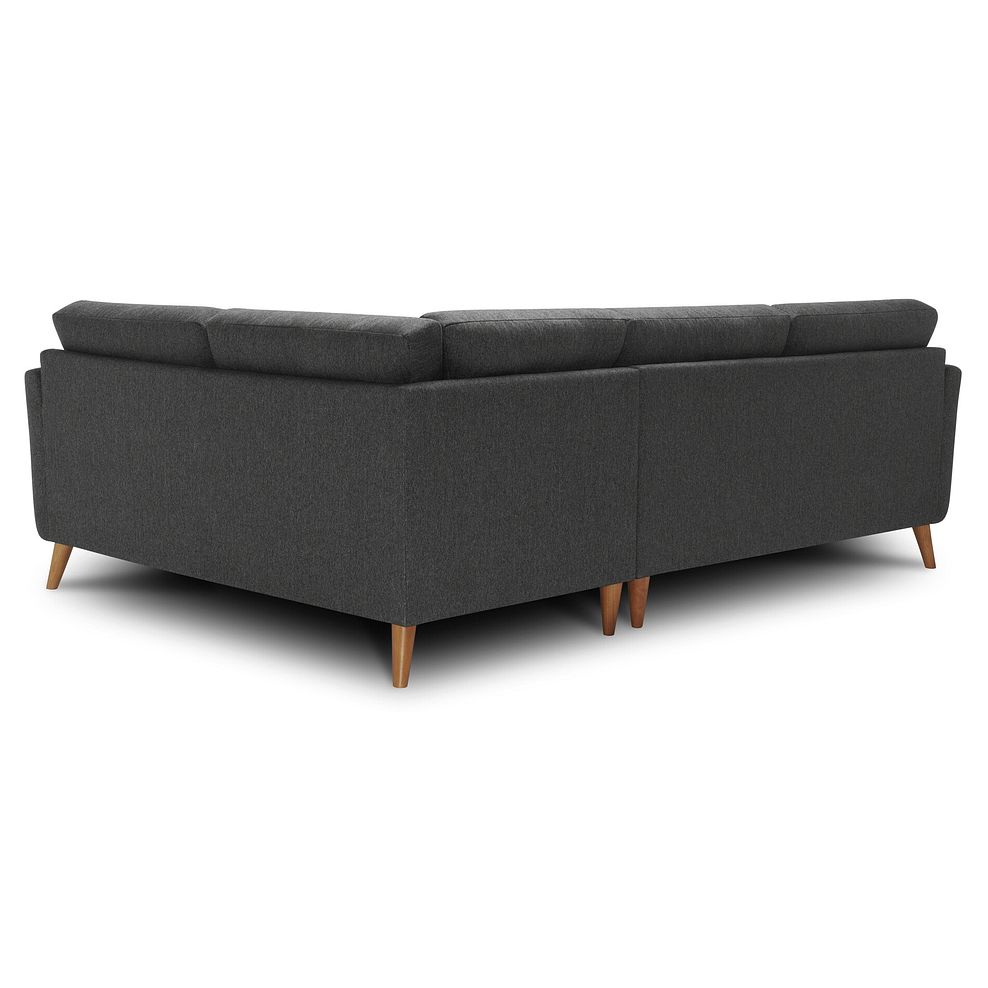 Evie Left Hand Corner Sofa in Rosa Collection Charcoal Fabric 5