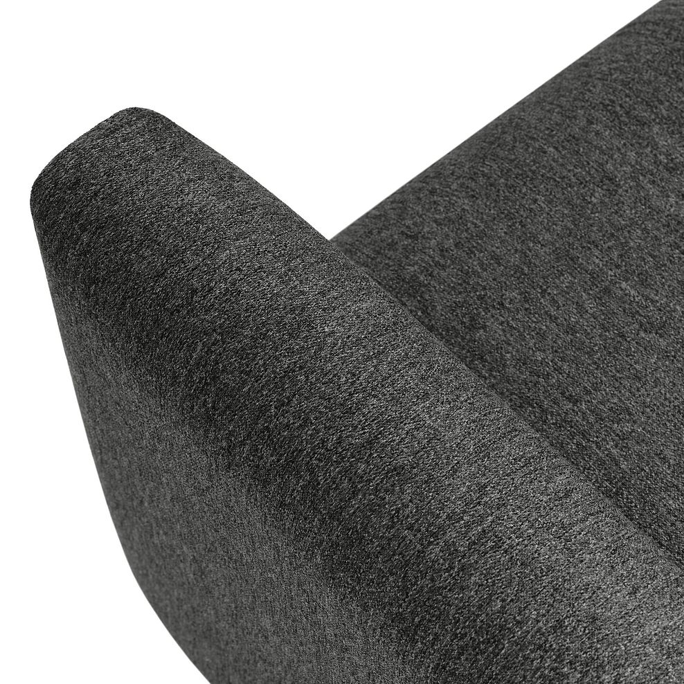 Evie Left Hand Corner Sofa in Rosa Collection Charcoal Fabric 8