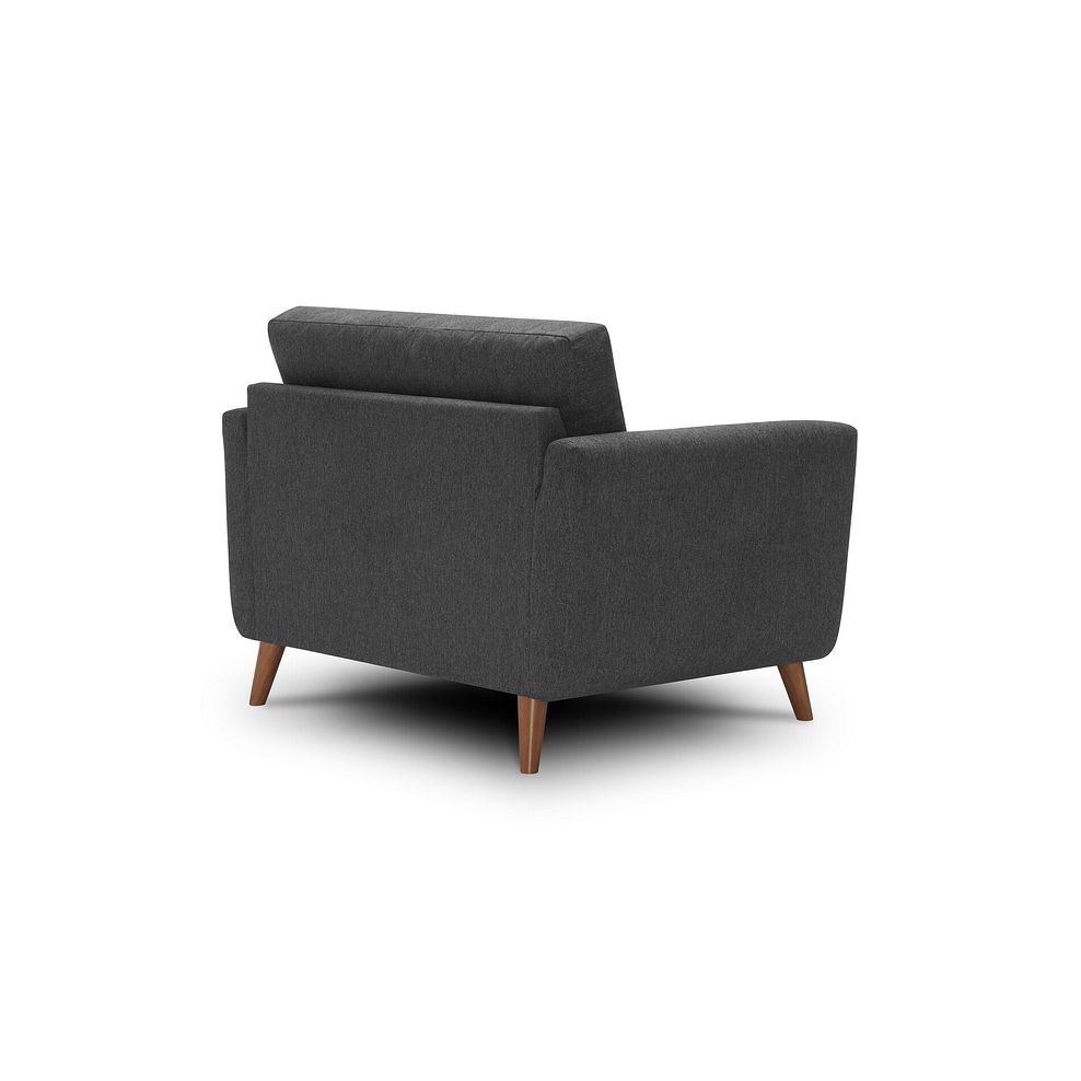 Evie Loveseat in Rosa Collection Charcoal Fabric 5