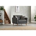 Evie Loveseat in Rosa Collection Charcoal Fabric