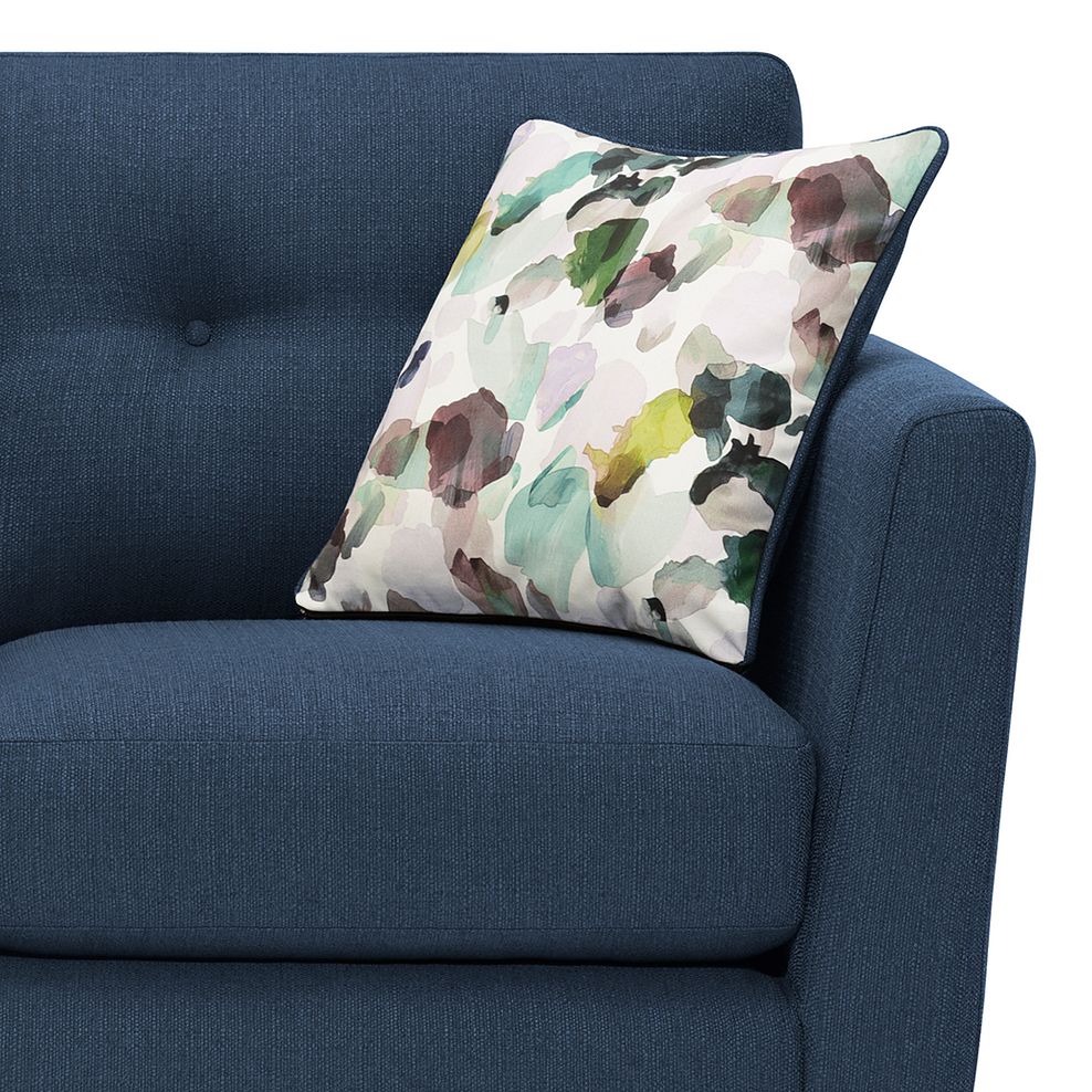 Evie Left Hand Corner Sofa in Blue Fabric 7