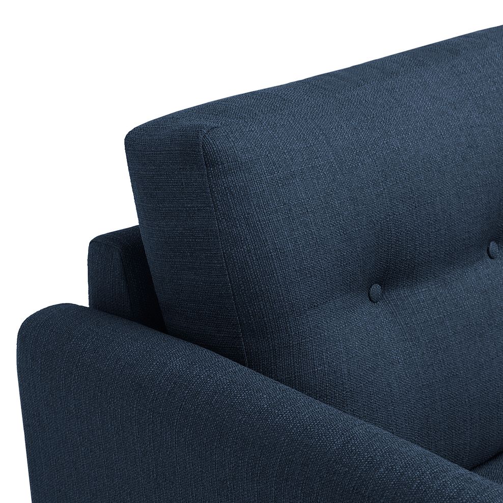 Evie Left Hand Corner Sofa in Blue Fabric 5
