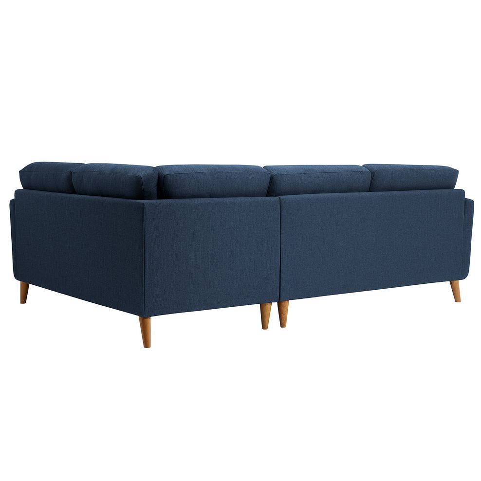 Evie Left Hand Corner Sofa in Blue Fabric 2
