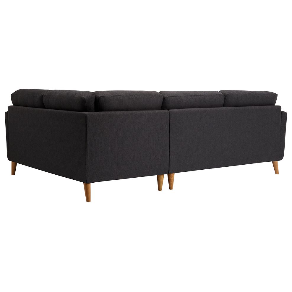 Evie Left Hand Corner Sofa in Charcoal Fabric 3